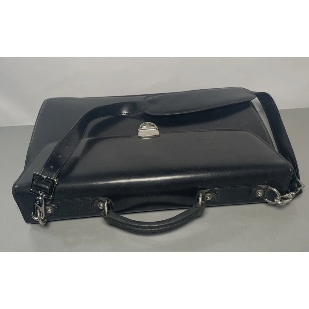 Black Leather Executive Professional Briefcase by Jack‎ Georges